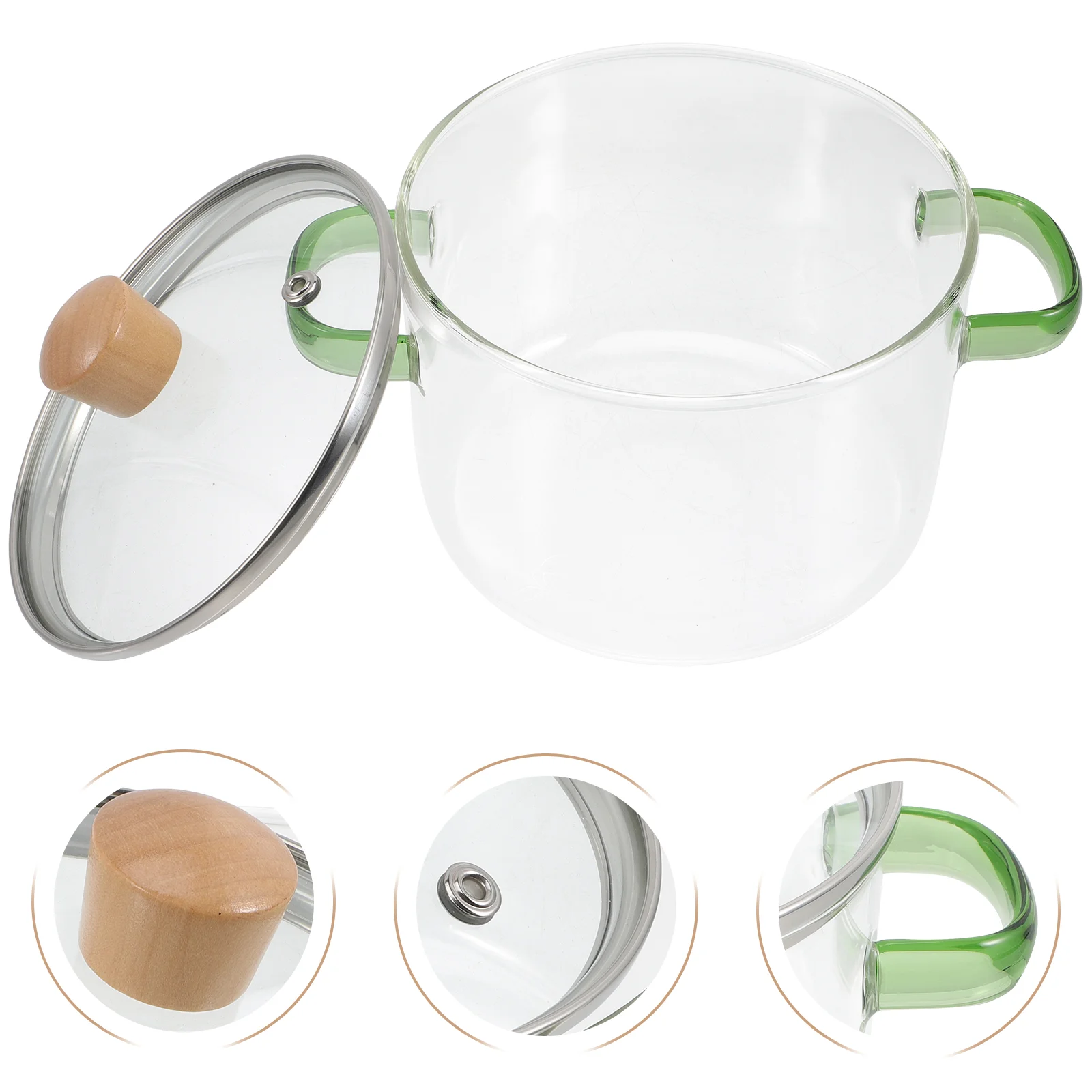 

Glass Pot Pots Ramen Pan Korean Noodles for Induction Cookers Transparent Cooking Teapot Cookware Kitchen Food Stew Soup