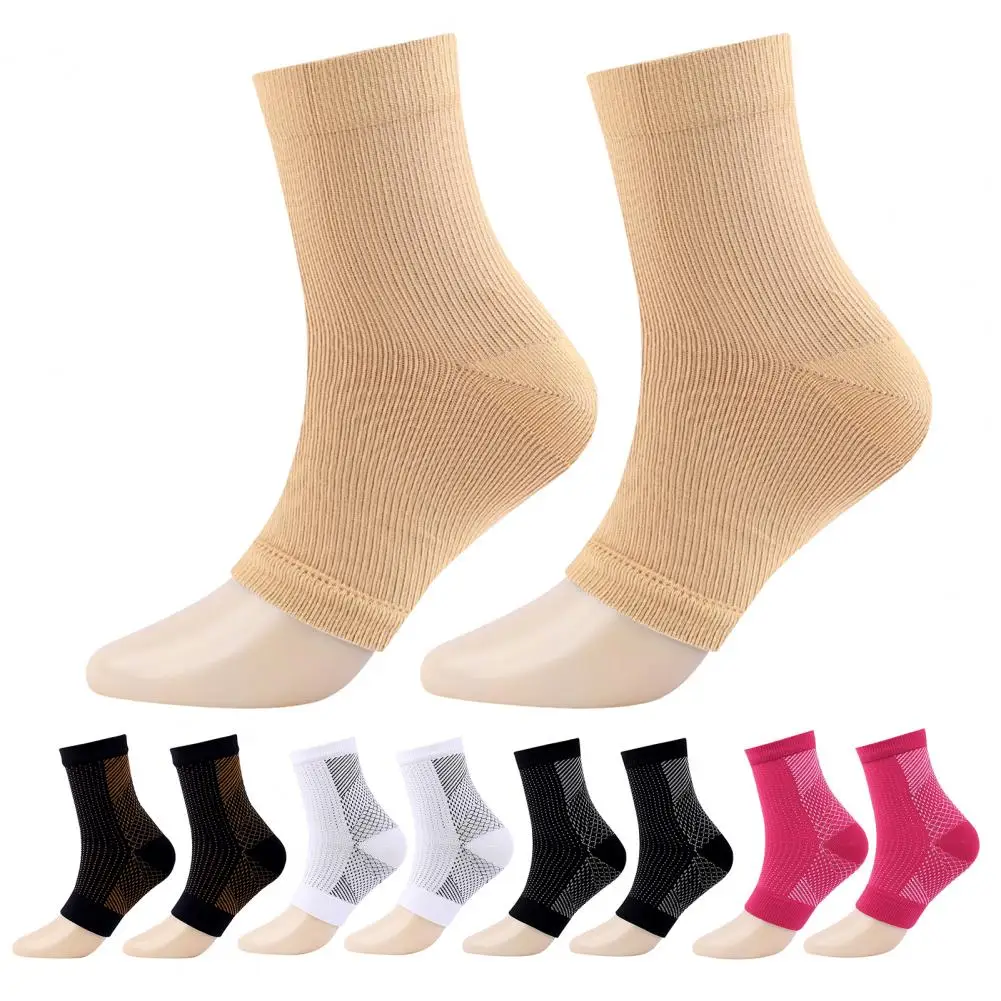 Compression Ankle Socks Mid-tube Open-toe Socks Neuropathy Ankle Sleeves Sport Ankle Support Moisture-wicking Foot Sleeves