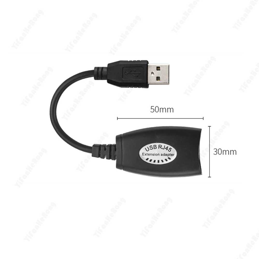 1 Pair USB 2.0 Male To Female Ethernet Network Extender Extension Repeater Adapter Converter Cable For Cat6 Cat5 Cat5e Rj45 LAN