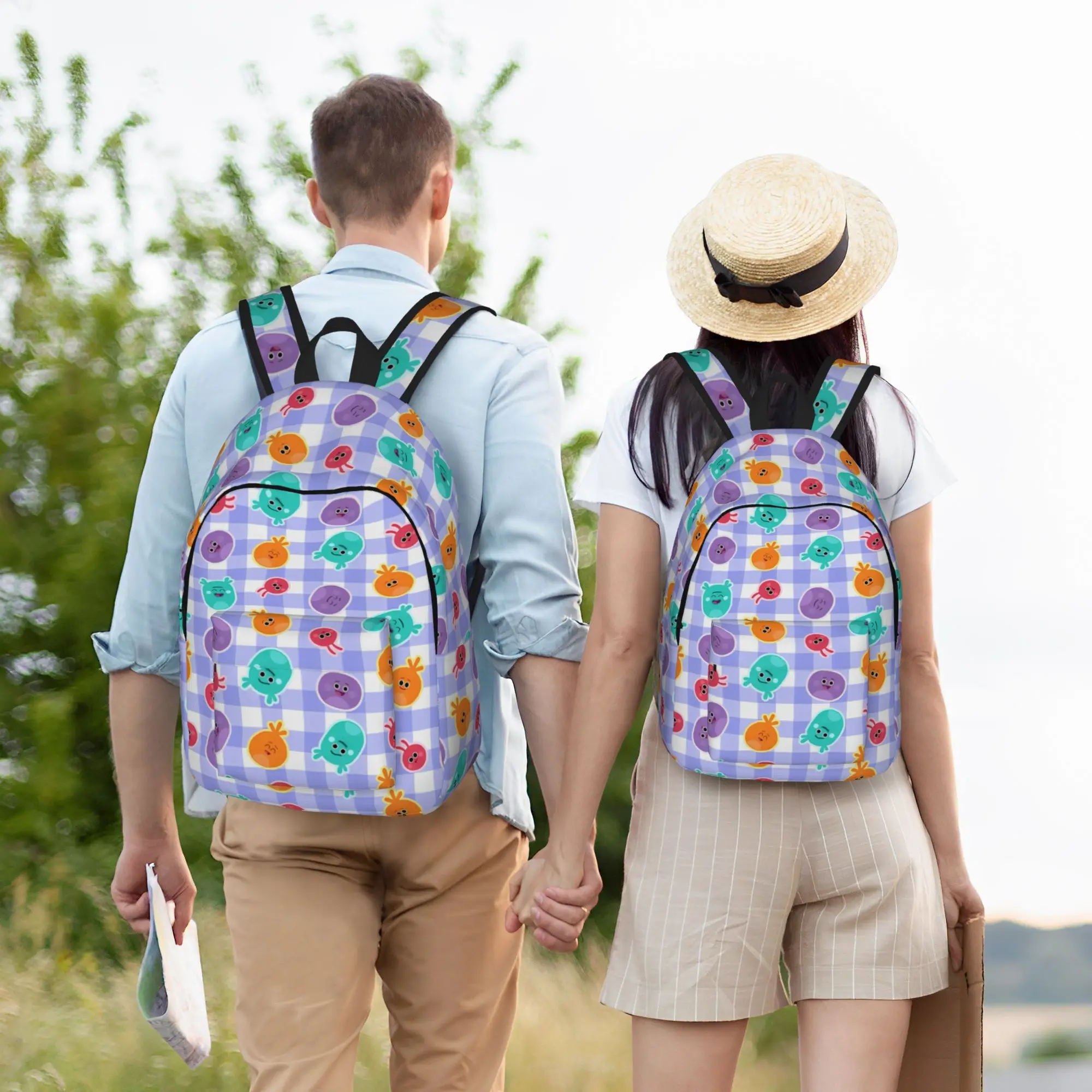 

Bumble Nums Educational Cartoon Backpack Men Women Fashion School Work Daypack Cute English Laptop Computer Canvas Bags Sports