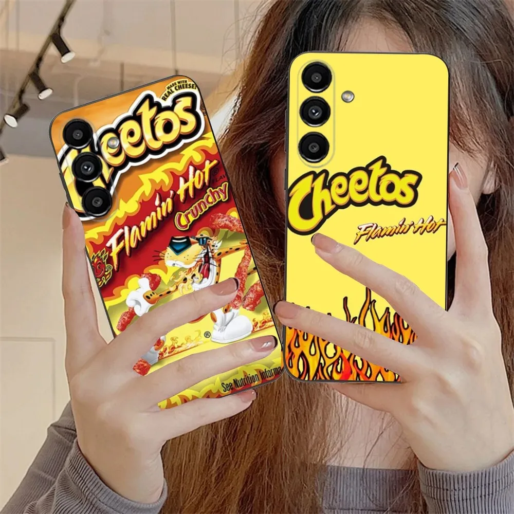 

snack food C-Cheetos Phone Case For Samsung S24,S21,S22,S23,S30,Ultra,S20,Plus,Fe,Lite,Note,10,9,5G Black Soft Cover