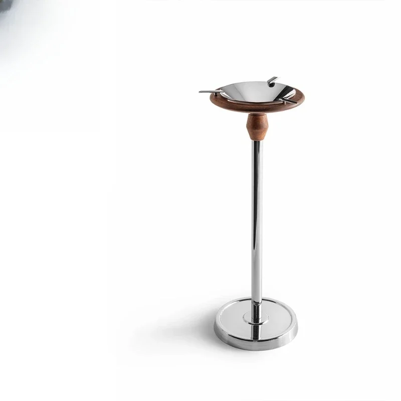 Stainless steel light luxury ashtray household living room coffee table vertical ashtray ornament