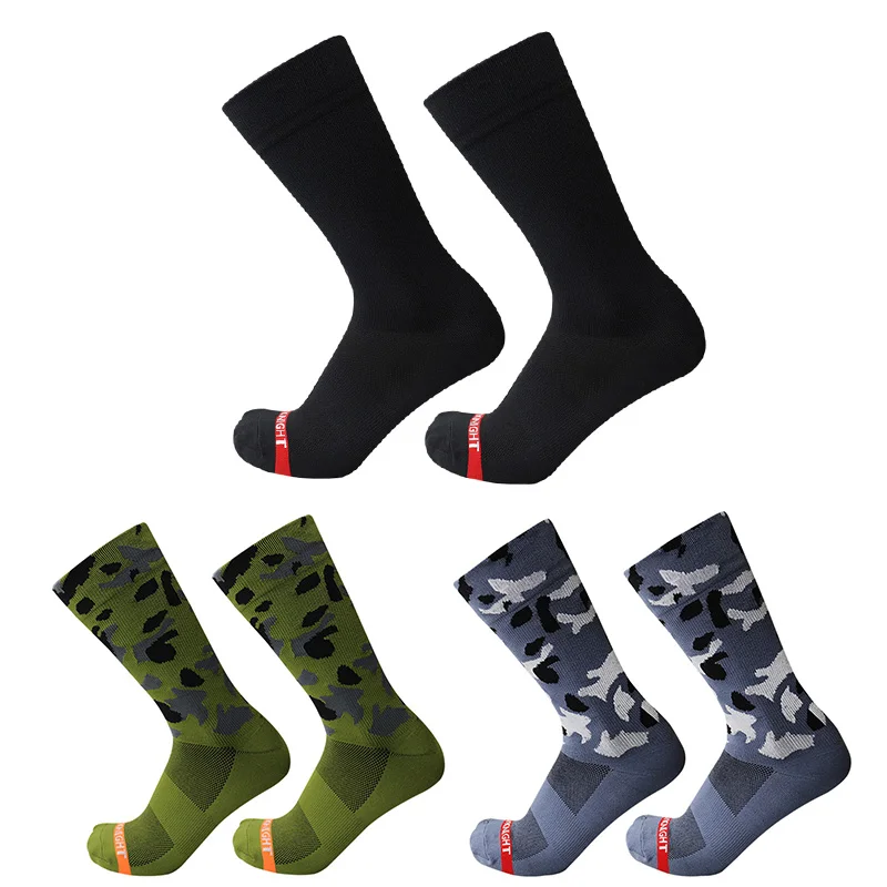 Outdoor Sport Autumn Camouflage Compression Mtb Socks Men Mountain Bike Cycling Socks