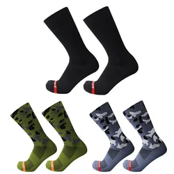 Outdoor Sport Autumn Camouflage Compression Mtb Socks Men Mountain Bike Cycling Socks