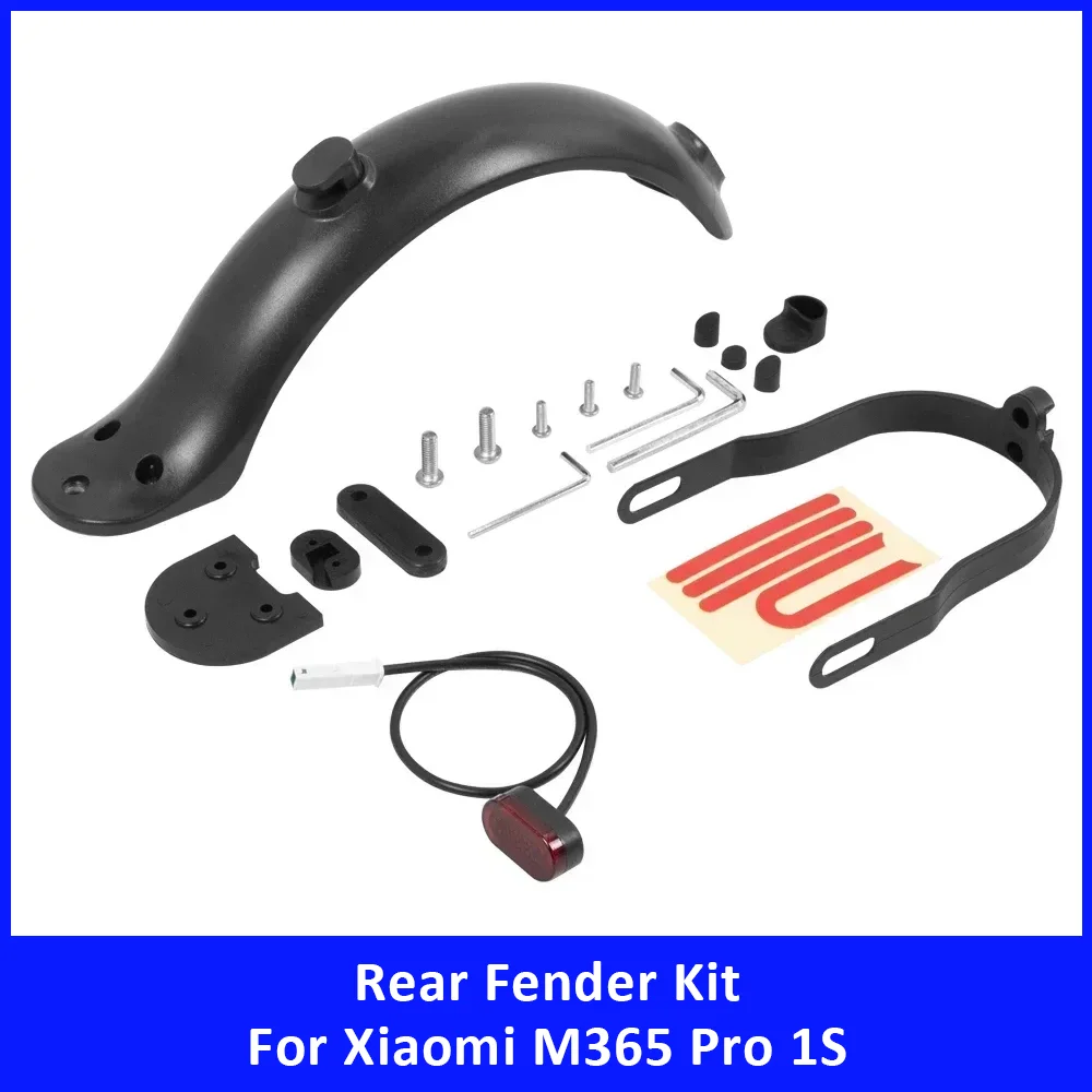 

Modifited 10Inch Tyre Rear Fender Kit for Xiaomi M365 Pro 1S Rear Mudguard Taillight Fender Bracket Electric Scooter Accessories