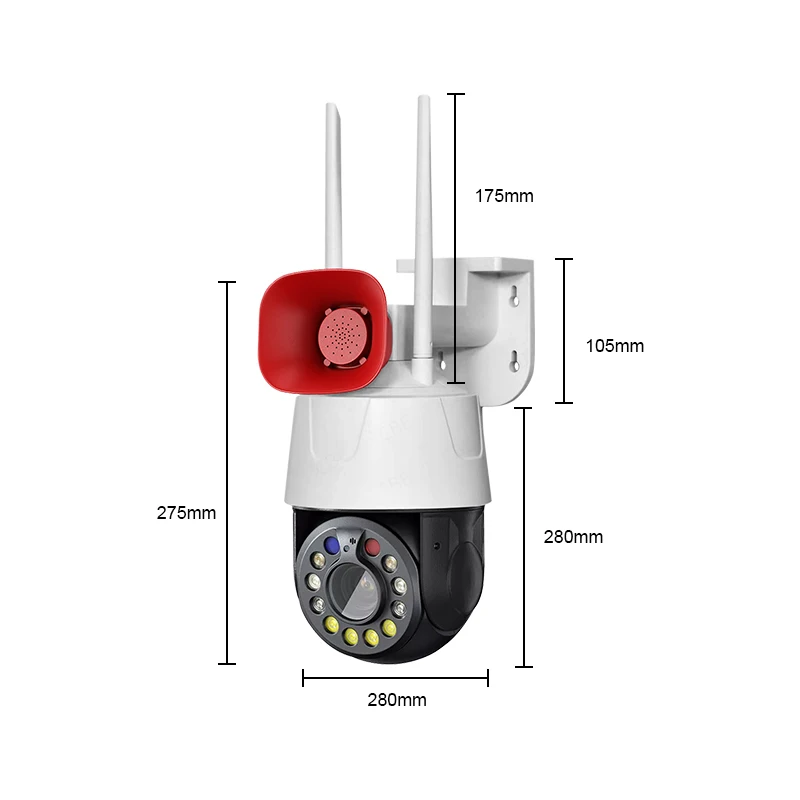 Cctv Camera System Poe Dome 2 Way Audio 5Mp 30X Ptz Outdoor Poe Powered Control Camera With Pir Sensor