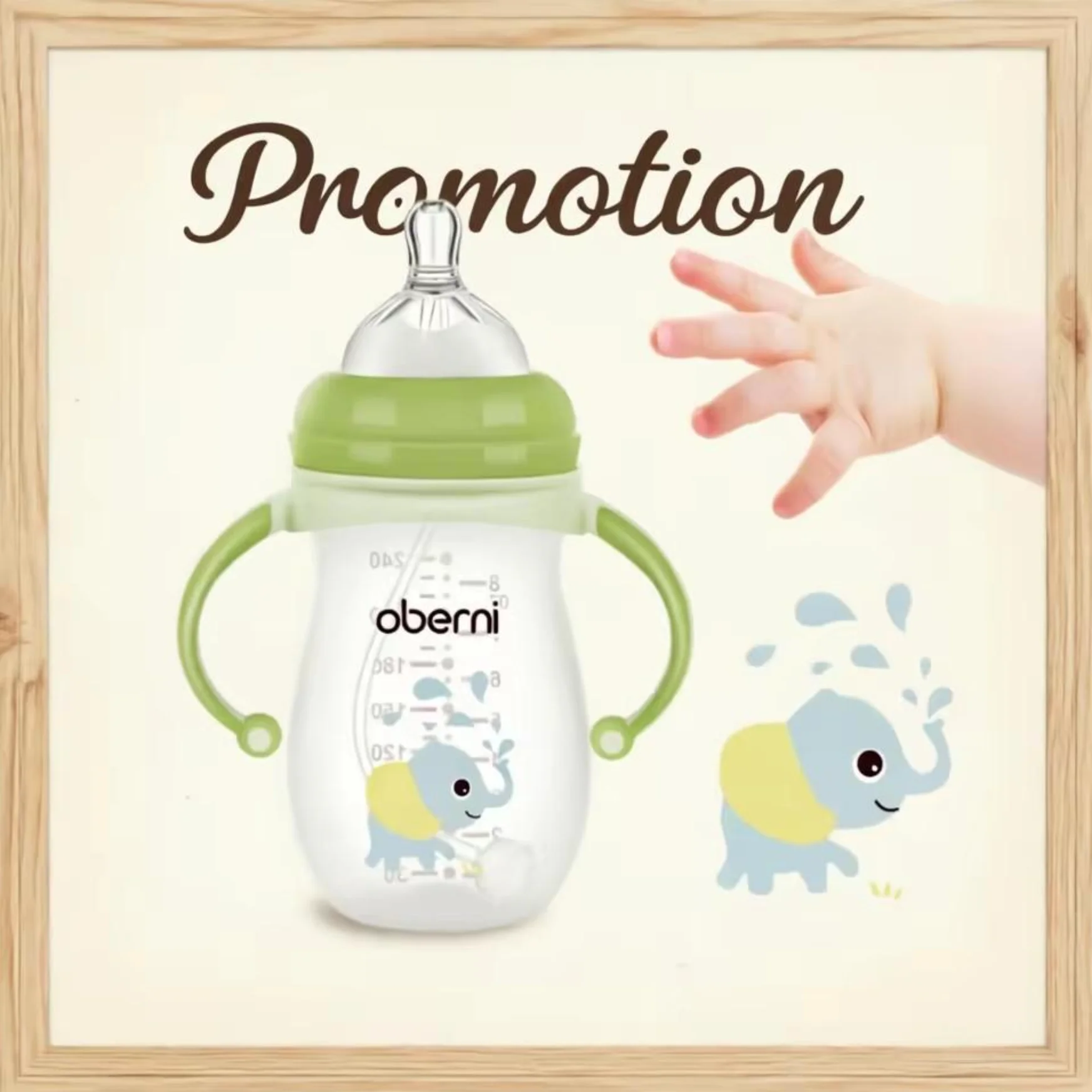Newborn wide-calibre PP bottle/240ML300ML large-capacity bottle/BPA-free bottle/PP Anti-colic bottle/6 months and above baby use