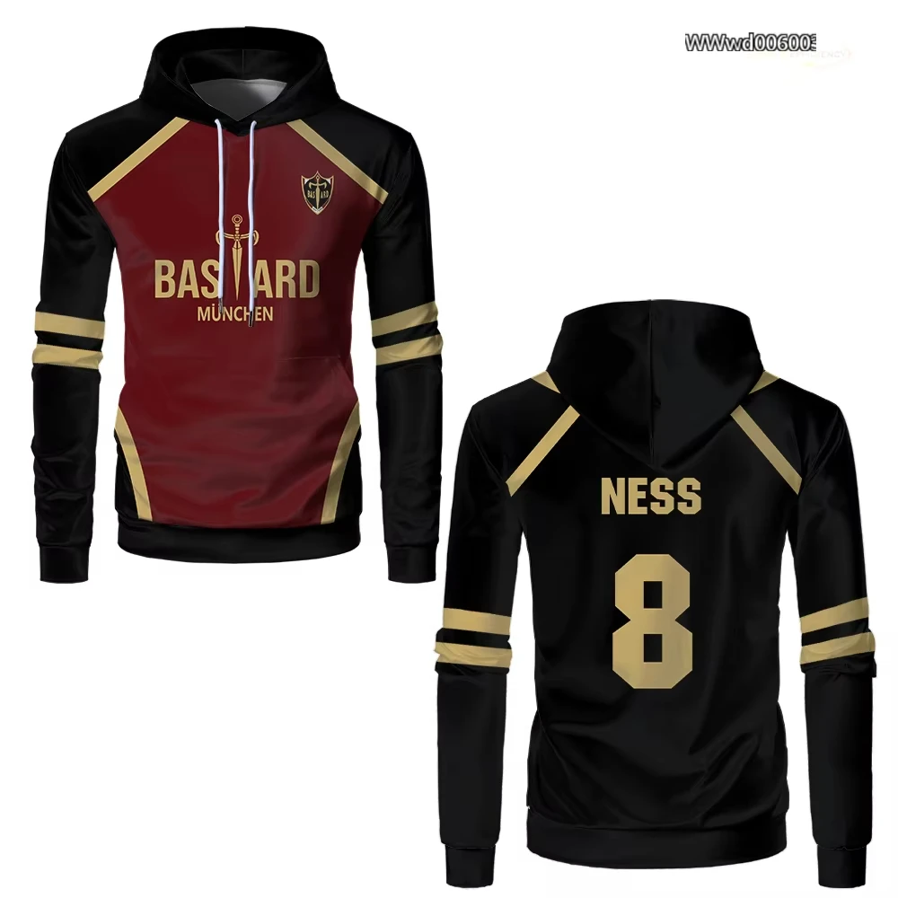 ジャージブルーロックアニメバスタードミュンヘン 3d プリントパーカー男性女性ファッションアウトドアスポーツパーカートレーナーティーンコートジャケット新