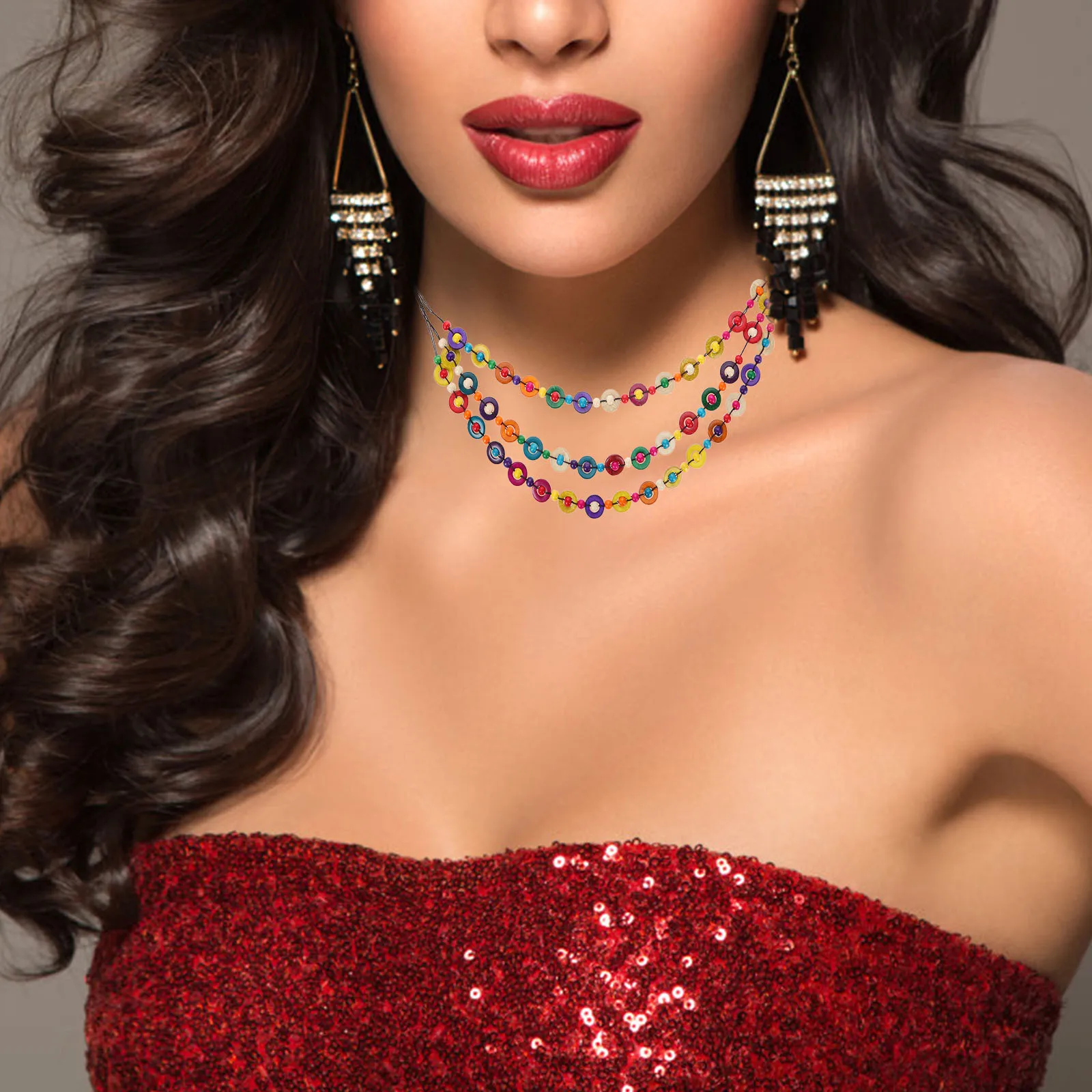 Vintage artesanal cocunuts concha de madeira grânulo colar étnico frisado gargantilha para praia férias boho colorido jóias de madeira pingente