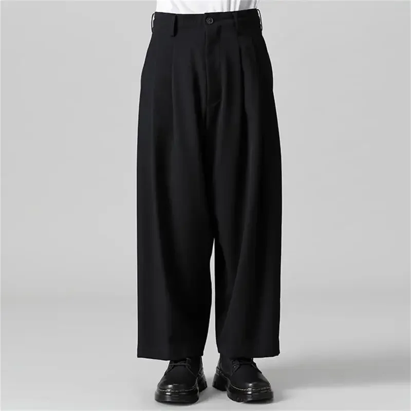 Men's Casual Pants Pants 2021 New Loose Dark Large Harlan Pants Low-grade Fat Wide Leg Pants