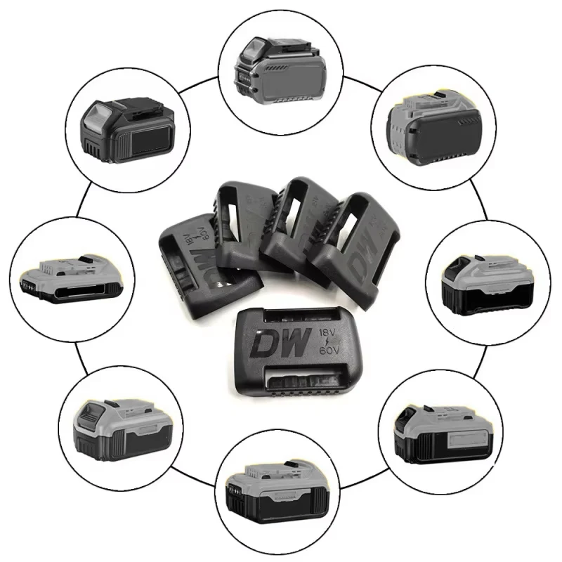 1/2/3pcs for Dewaltt,18V 20V 60V Battery Holder Wall Storage Mounts Stander Mount Display Hanger Dock Battery Belt Buckle Yellow