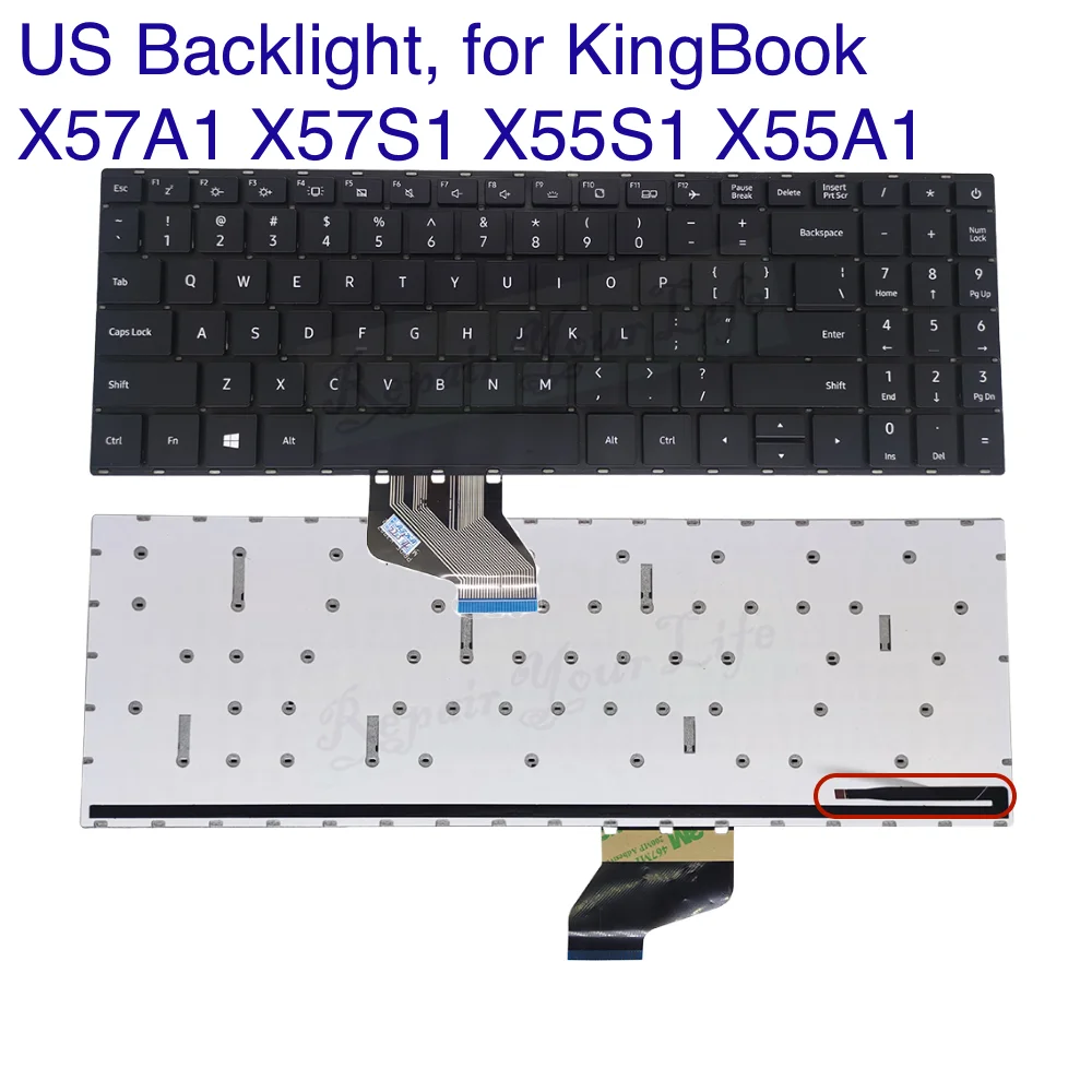 

US English Backlit Keyboard For Hasee X5-2020A3 2021S5H HINS01 X5-2020A3S USA Notebook Keyboard Backlight Keyboards/Teclado