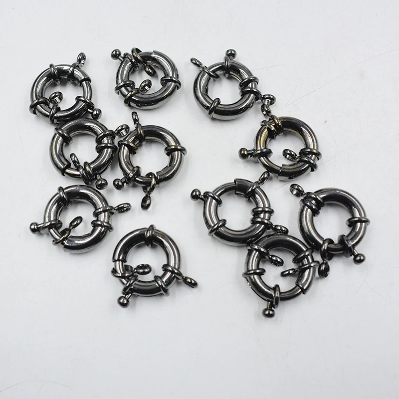 100PCS 19MM Black Gun Plated spring buckle. Necklace, bracelet, buckle, DIY jewelry accessories