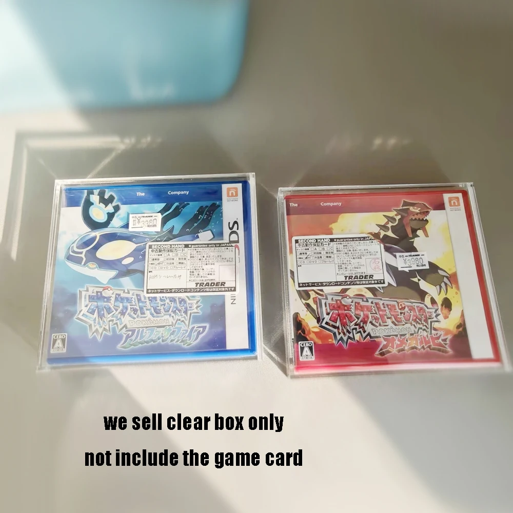 

High quality acrylic transparent box clear case for Nintendo 3DS game card transparent storage magnetic acrylic clear box