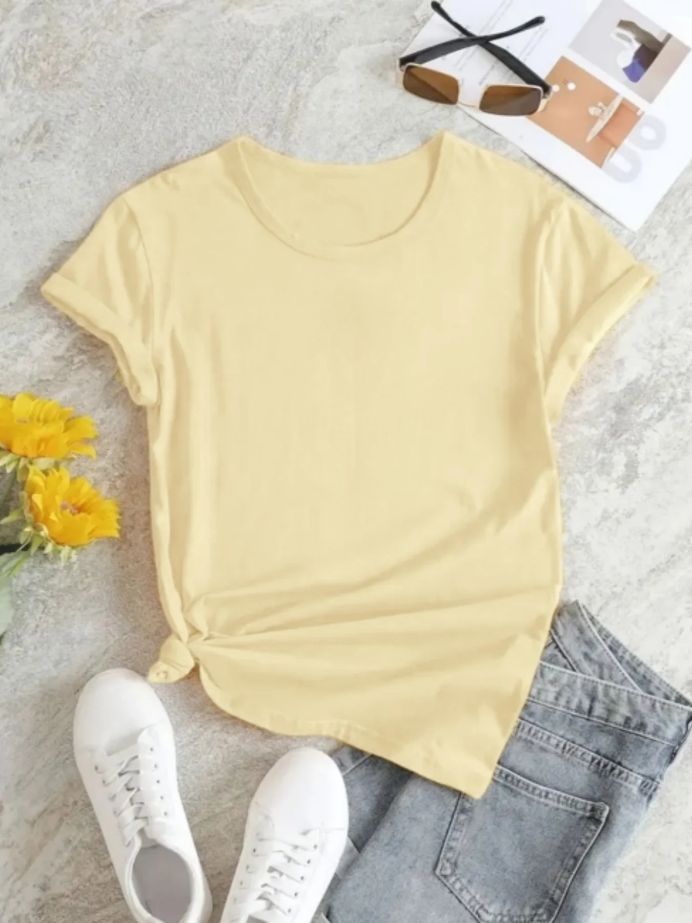 T-shirt da donna preferita alla moda e versatile, l'articolo I recentemente acquistato, come regalo quotidiano, per le vacanze