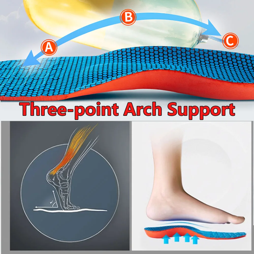 EVA Sport Insoles for Shoes Sole Shock Absorption Deodorant Breathable Running Shoes Pads for Feet Man Woman Orthopedic Insoles