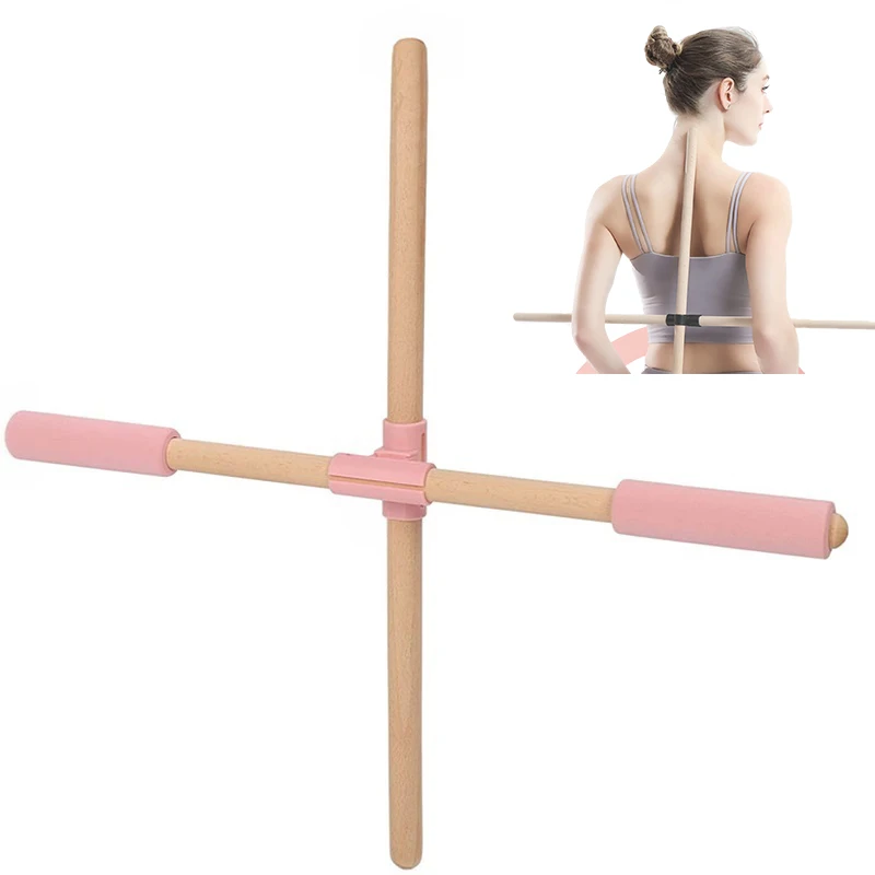 

Wooden Yoga Pole Open Shoulder Beauty Back Posture Corrector Multipurpose Pranayama Stick For Dance Body Sculpting