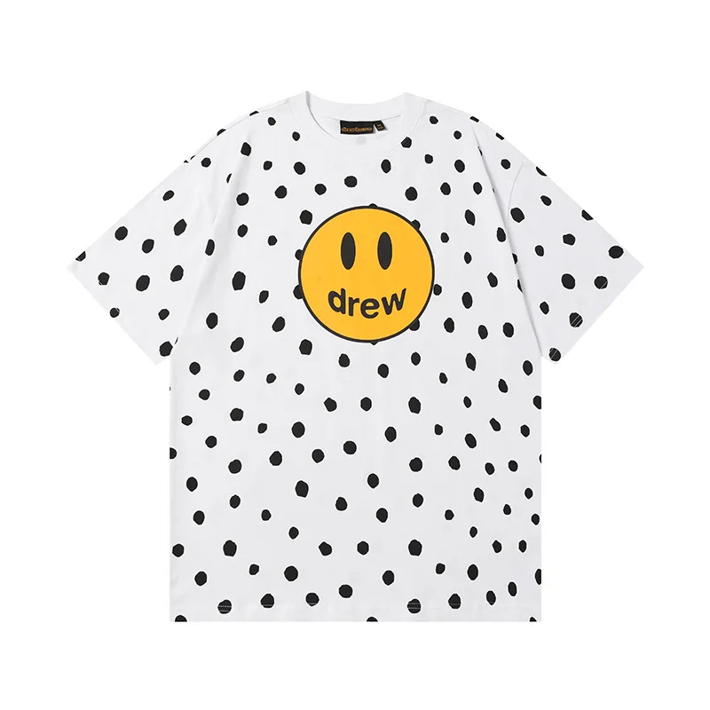 Drew House Hot Sale Mens Clothing Print Logo T Shirt Men's and Women's Printed Loose Short Sleeve T-Shirt Ropa Hombre