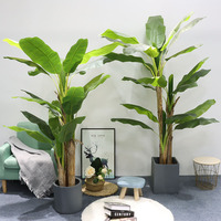 120/150cm Large Artificial Plant Bonsai Fake Banana Tree Potted for Home Indoor Floor Outdoor Decoration Tropical Green Landscap