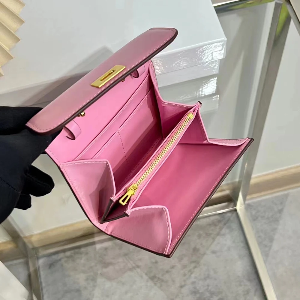 Mini Cartera de lujo para mujer, bandolera cuadrada de alta calidad con cierre de Metal y solapa, bolso de hombro, Tofu