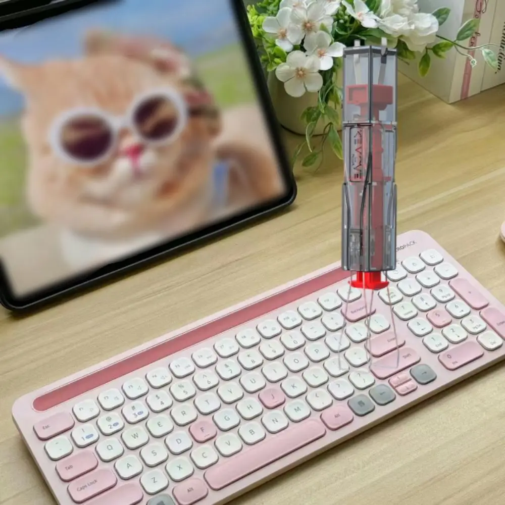 2 in 1 Keys Caps Puller Multifunction Transparent Keyboard Switch Puller Light Weight Portable