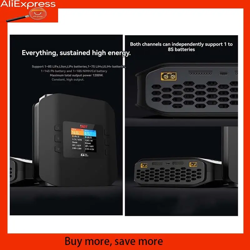 ISDT K4 شاحن بطارية ليبو ثنائي القناة تيار متردد 400 وات/تيار مستمر 600 وات، 20 أمبير، 1-8 ثانية Lipo/PB/Lihv/Nimh/Cd ألعاب Forrc المثالية قابس الاتحاد الأوروبي #4