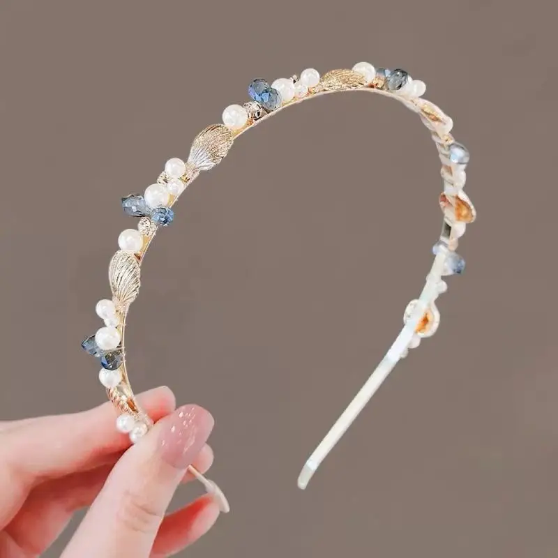 1PC Starfish Shell Pearl Headband Ocean Forest Style Shell Garland Hairband Suitable For Beach Vacation view 5