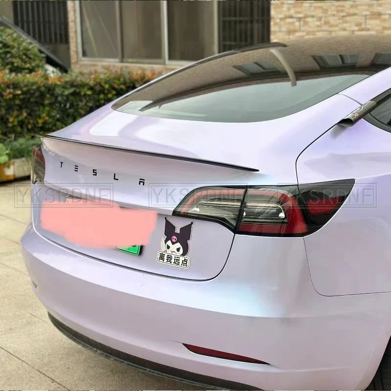Rear Trunk Spoiler For Tesla Model 3/Model Y 2017-2023 For Highland 2024 Lip Carbon Fiber ABS Wing Spoiler Car Accessories