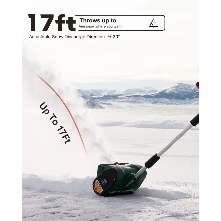 マキタ18Vバッテリー対応、12インチブラシレス除雪機、電動除雪機、調整可能なフロントハンドルとデフレーター付き