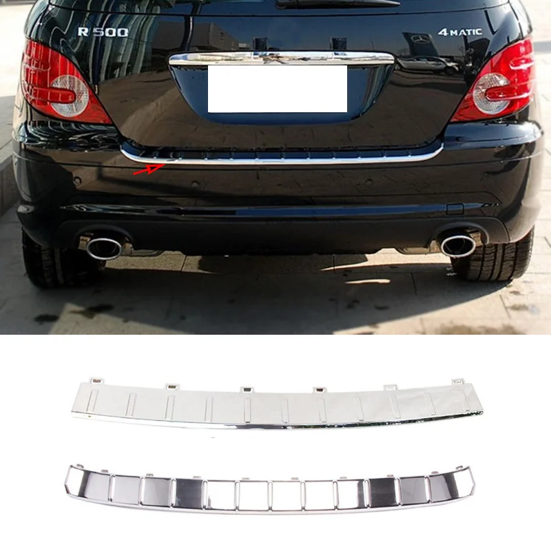 Trunk Back Tail Door Pedal Step Pad A2518800011 A2518852021 Chrome Chromium Trim For Mercedes Benz R Class W251 V251 R300 R350