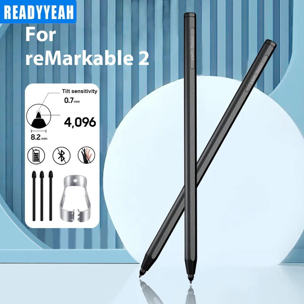 For ReMarkable 2 Magnetic Pen With Eraser 4096 Pressure Sensitivity Palm Rejection And Tilt Support Stylus Pen For Kindle Scribe