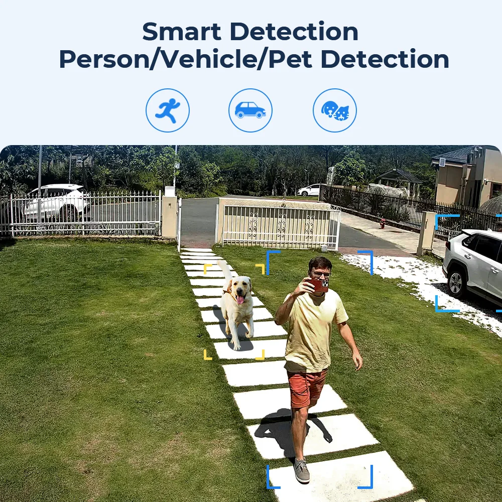 Imagem -03 - Reolink Trackmix Câmera de Segurança Externa Poe & Wifi Lente Dupla 4k Rastreamento Automático Ptz Pet Carro Detecção Humana ip 8mp