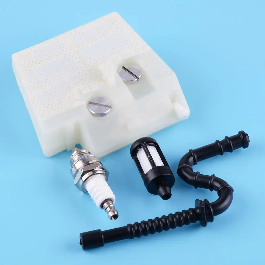 Air Oil Filter Line Hose Tube Gasket Kit Fit for Stihl Chainsaw 026 PRO MS260 MS240 1121 120 1612 Spark Plug
