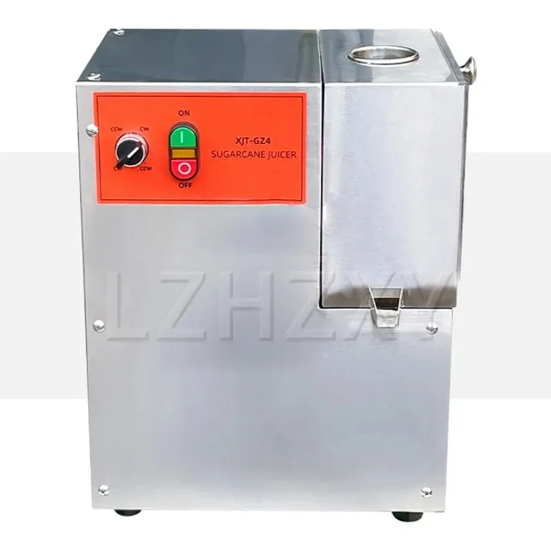 Four Roller Sugarcane Juicer Fruit Stall Bagasse Juice Separator Commercial Sugarcane Press 400W