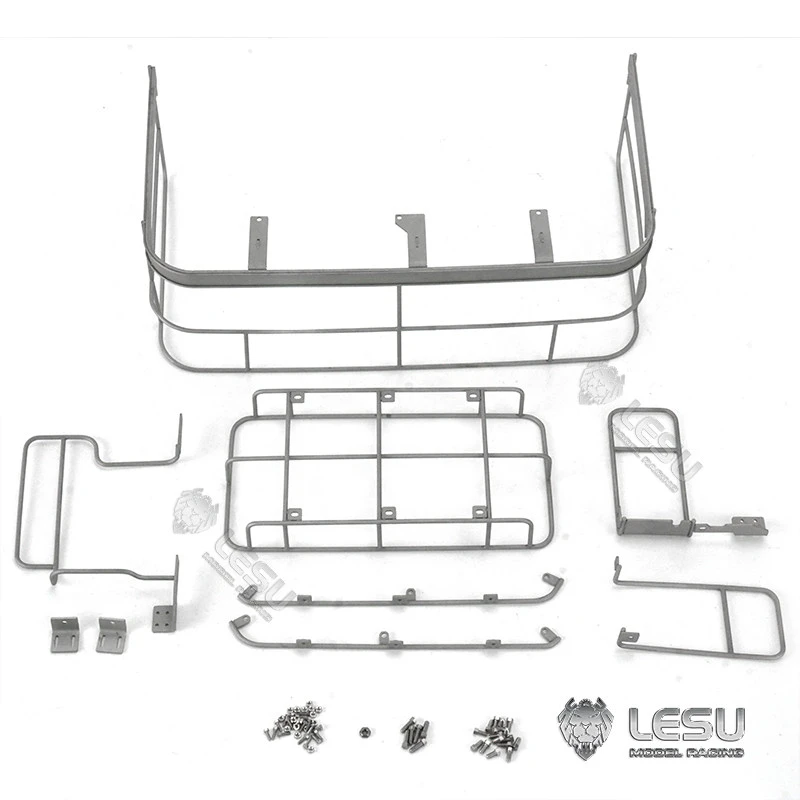RC 1/14 Kabine Rumpf Metall-Schutzgeländer für Tamiya Hydraulischer Bagger Lader Kipper für SCANIA MAN VOLVO Kipper DIY Teile – Detail 1