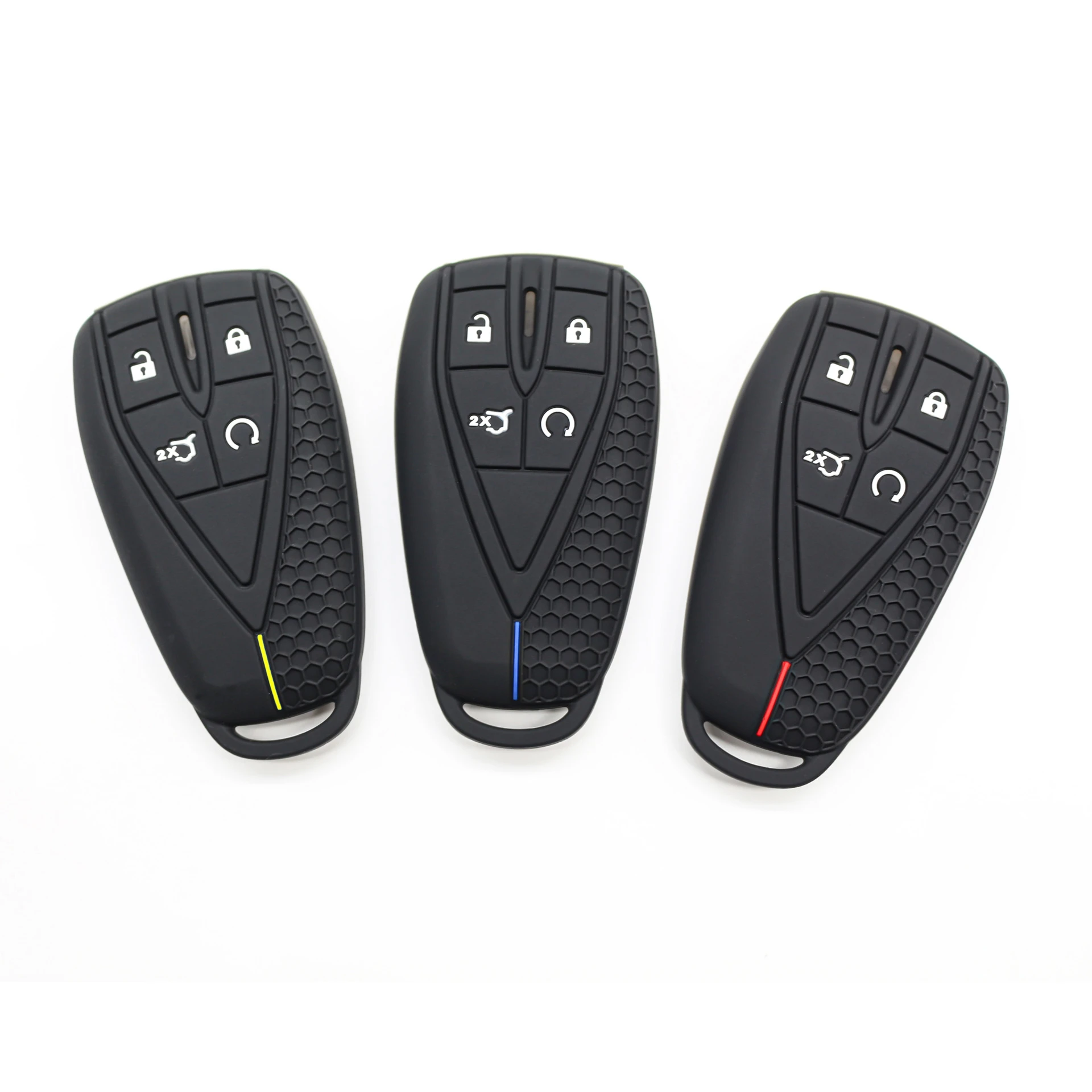 Silicone Car Remote Key Fob Cover Keychain for Changan UNI-T UNI-K CS35 CS55 CS75 plus UNI-V Oshan Z6 X5 X7 - Auto Accessory