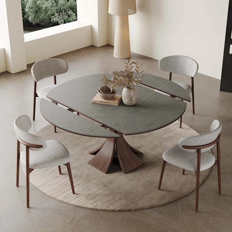 Designer Long Dining Table Round Waterproof Nordic Folding Dining Table Rectangular Design Tavolo Pieghevole Home Furniture