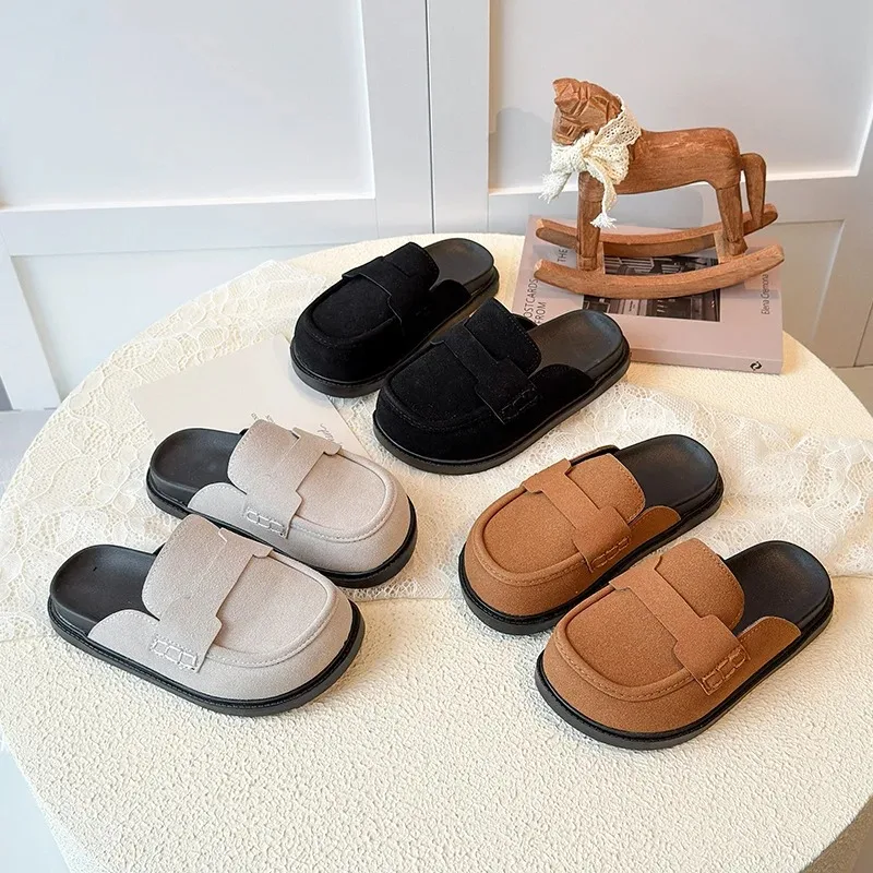 

2025 Summer New Children's Casual Shoes for Girls, Fashion Korean Style Lightweight Soft soled Anti slip Comfortable Slippers