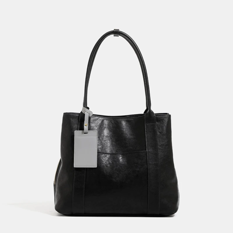 

Solid-Color Large-Capacity New-Style Fashionable Minimalist Women's Versatile Handheld Tote Bag