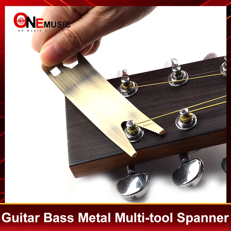 Guitar Bass Metal Multi-tool Spanner Wrench Knob Jack Tuner Bushing for Tightening Pots Switches Guitar Accessories