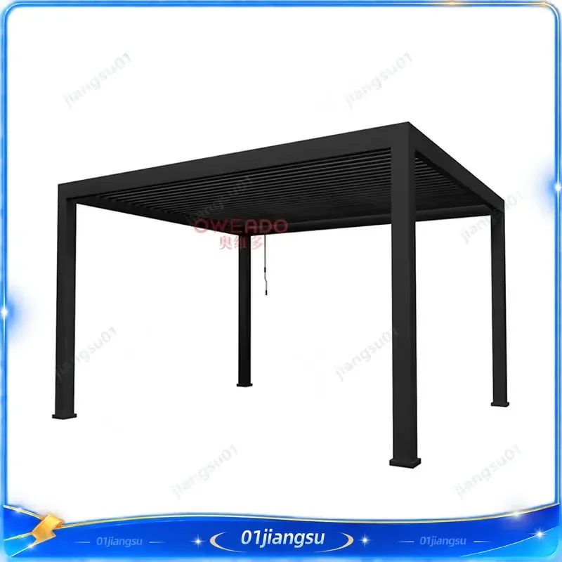 Aluminum Outdoor Garden Pergola Waterproof Retractable Sunshade Gazebo Eco Friendly Grape Trellis Canopy for Patio Yard