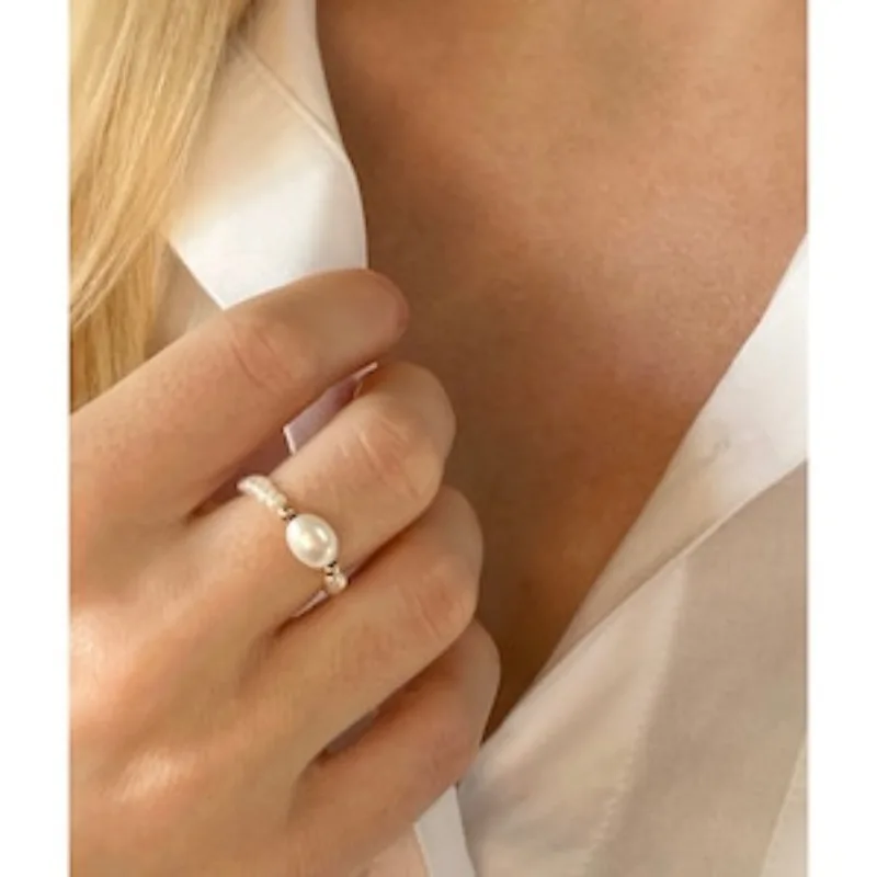 Ringe mit Süßwasserperlen, Ringe mit Geburtssteinen Juni