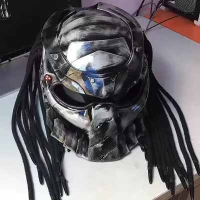 Racing Full Coverage of Carbon Fiber Predator Helmet Motorcycle Retro Motorcycle Cool Full Helmet DOT ECE Certified Capacete