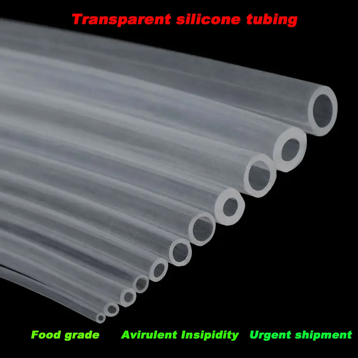 

1M Food Grade Silicone Rubber Hose Transparent /Flexible Silicone Tube