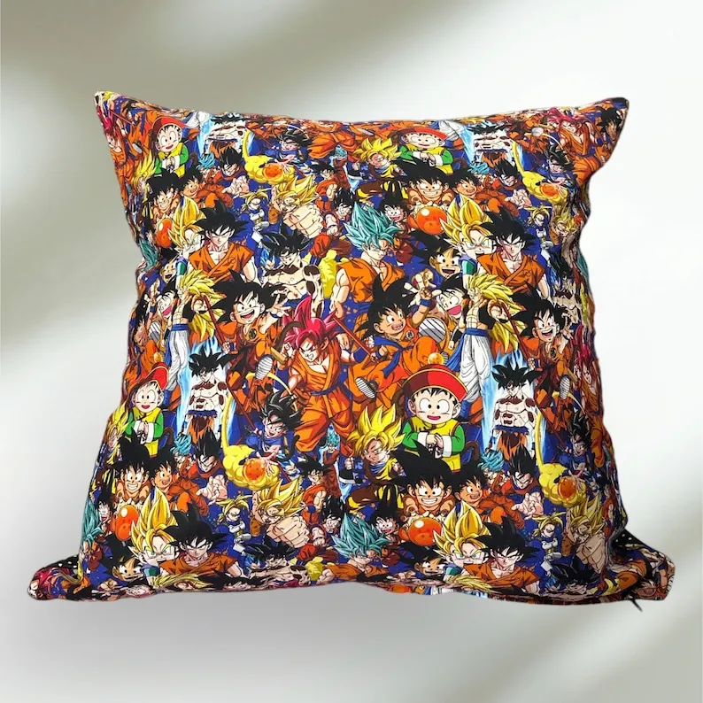 18”x18” Cushion Case 18” Pillow Sham Cover Zipper Slip Pillowcase Anime Manga Geeky Nerdy Present Housewarming