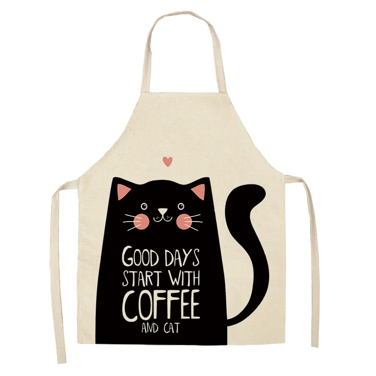 Cartoon cute cat apron aprons for woman apron dress baking accessories cute apron  apron for men apron kids apron kitchen linen