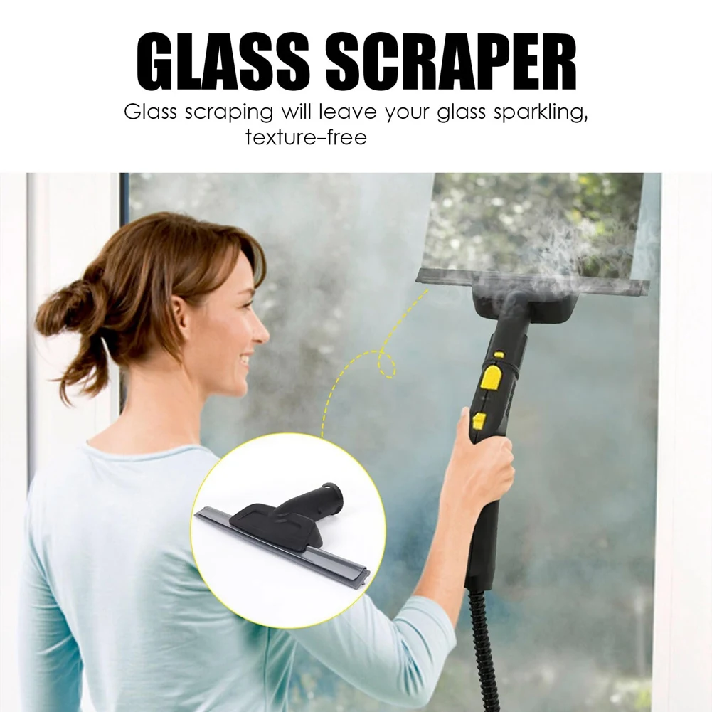 ASWUT-For Karcher Steam Cleaner Accessories, Round Brush, Window Squeegee,For Karcher SC1 SC2 SC3 SC4 SC5