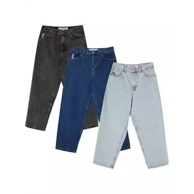 Klasyczne amerykańskie jeansy Waed, luźne, codzienne, z prostymi nogawkami, szerokie spodnie, młodzieżowe, modne, bawełniane, 100% antystatyczne, wytrzymałe.