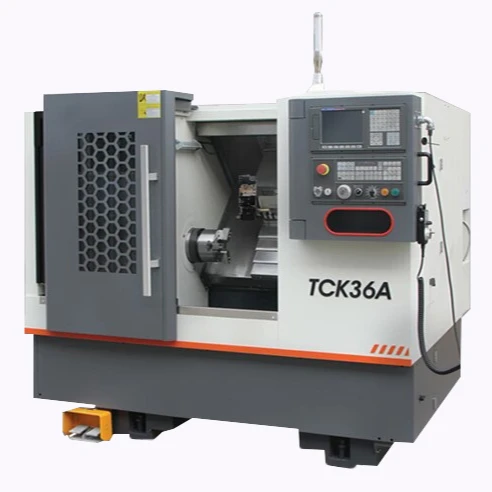 เตียงเอียง TCK36A สำหรับงานหนัก mesin bubut CNC Hine ราคาแนวนอน