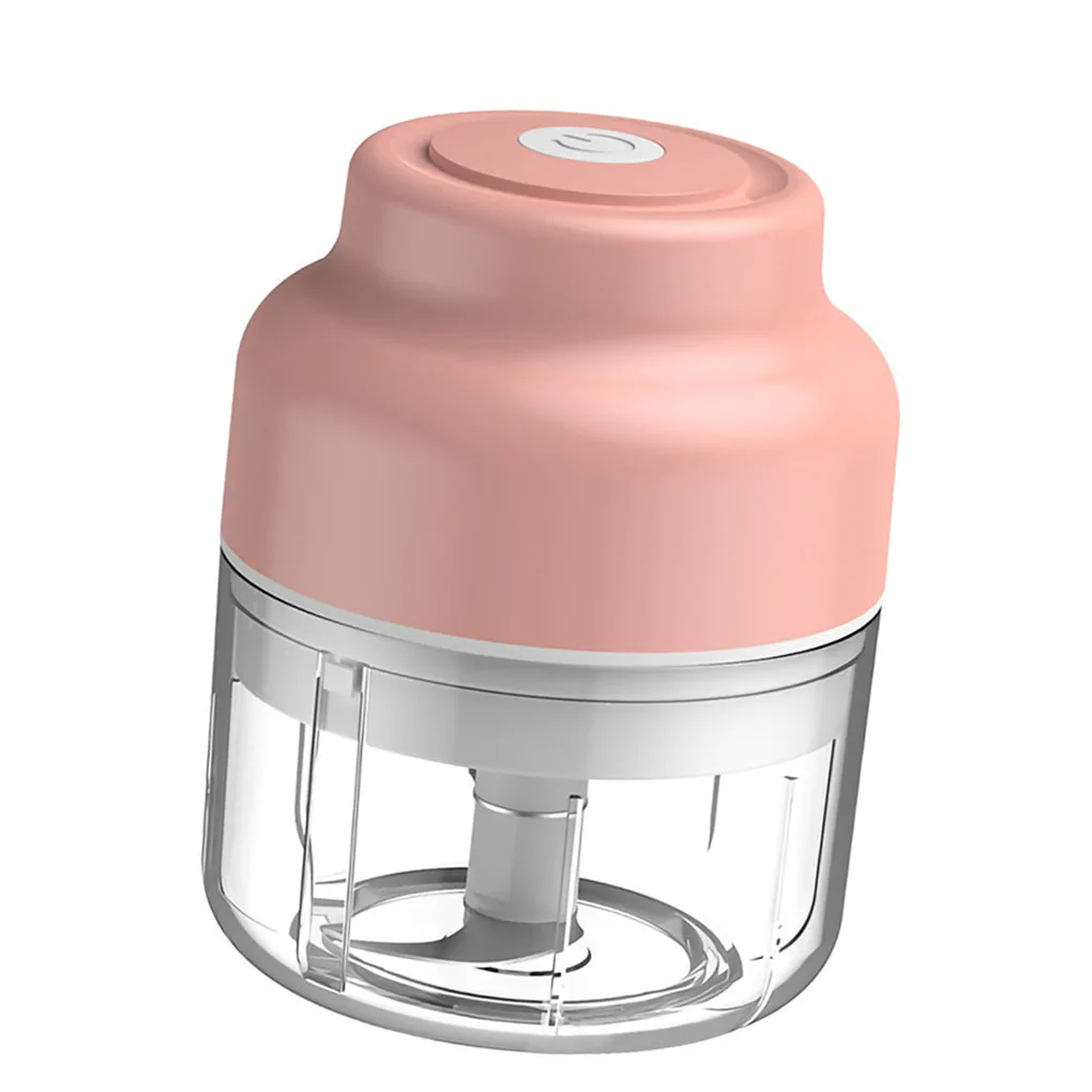 

Vegetable Chopper USB Electric Garlic Mincer Wireless Rechargeable Kitchen Grinder, D2, 100ml, Pink